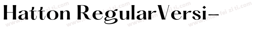 Hatton RegularVersi字体转换
